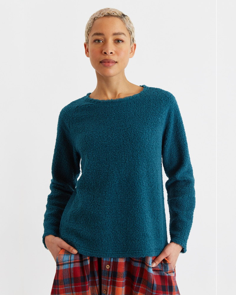 Blanka Teddy Jumper In Teal