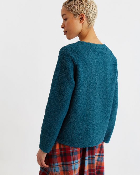 Blanka Teddy Jumper In Teal