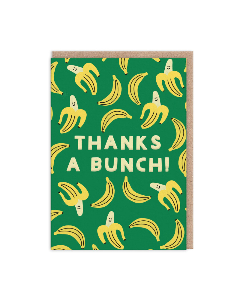 Thanks A Bunch Bananas Greeting Card