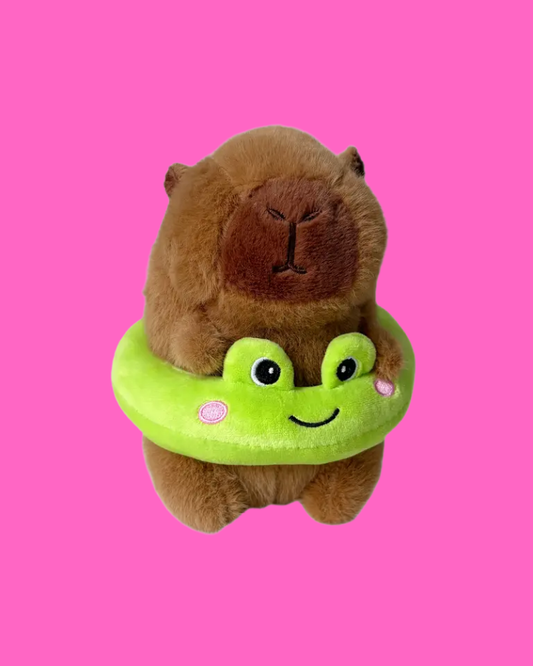 Capybara With Frog Floaty Soft Toy