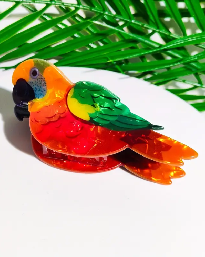 Tropical Parrot Hair Claw