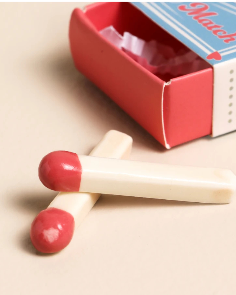 Perfect Match Tiny Ceramic Token In Matchbox