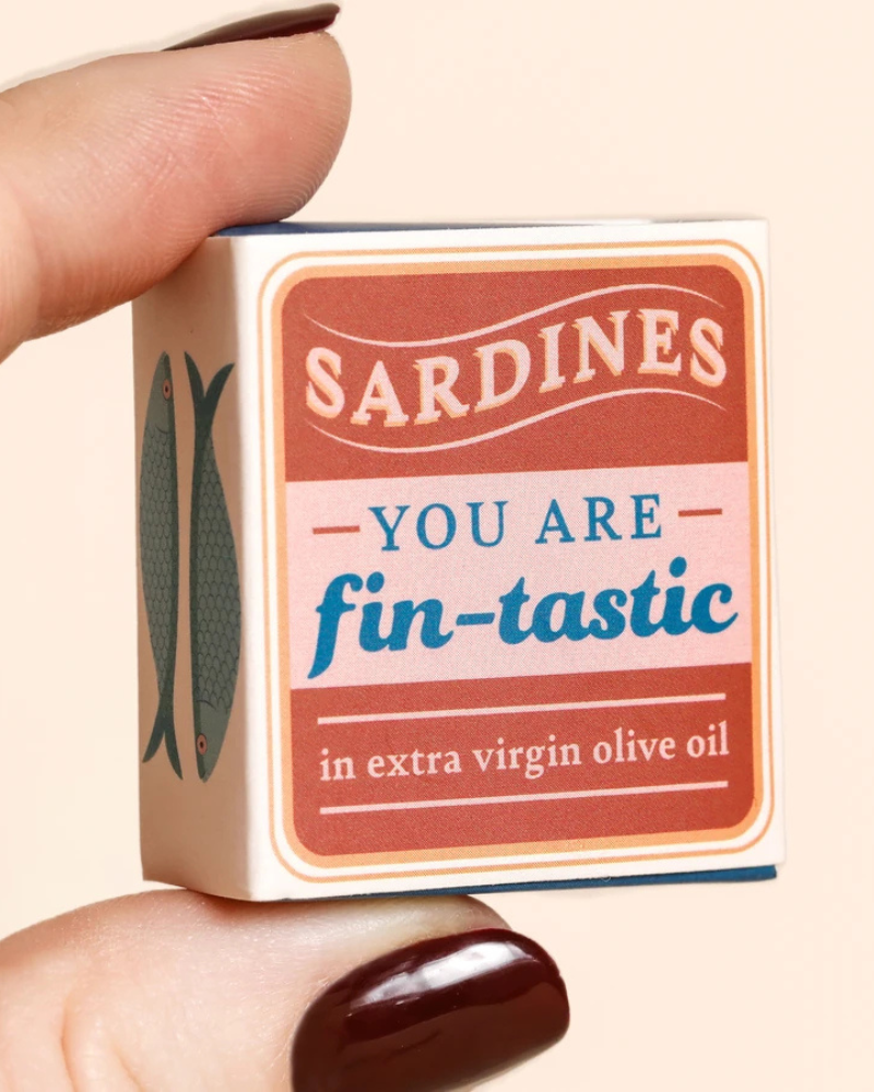 Sardine Tiny Ceramic Token In Matchbox