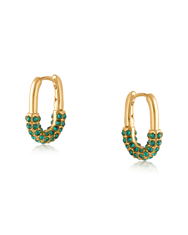 Valencia Small Hoops Green