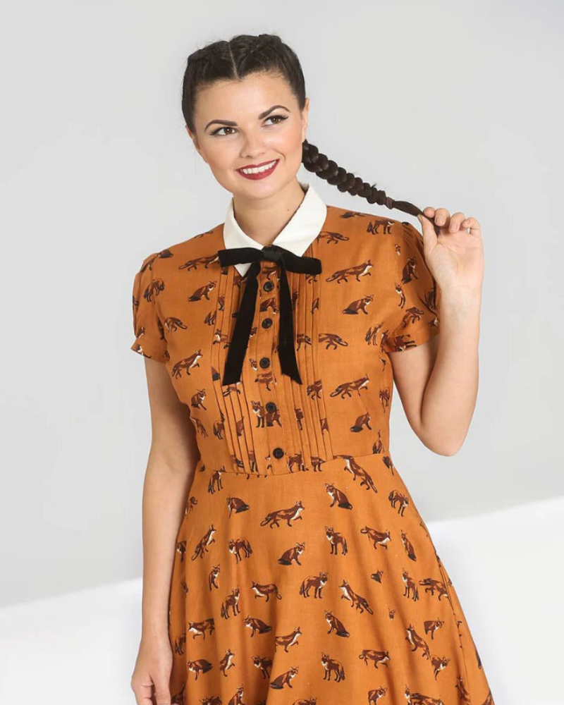 Vixey Foxy Dress In Brown