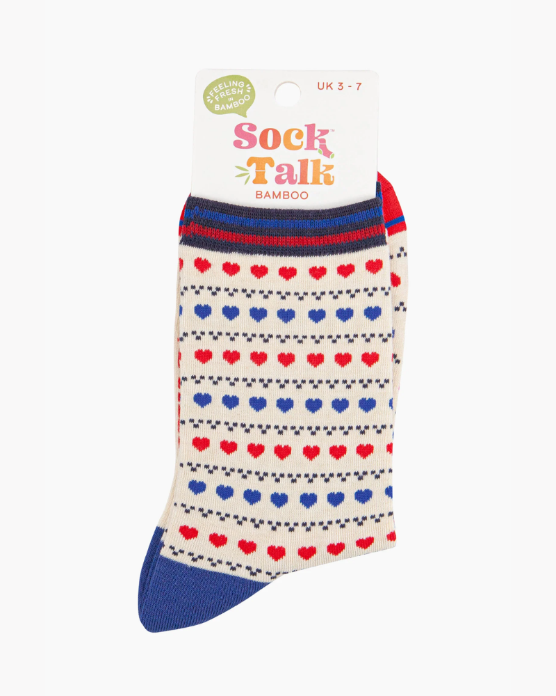 Fair Isle Hearts Unisex Socks