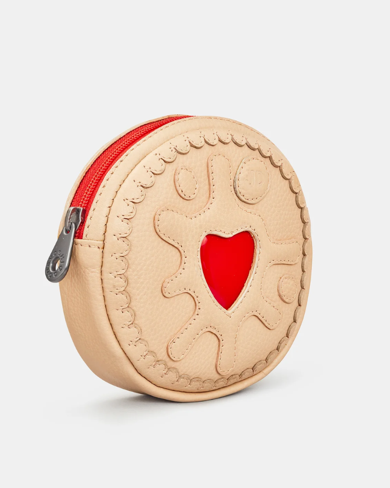 Jammy Dodger Real Leather Round Zip Purse