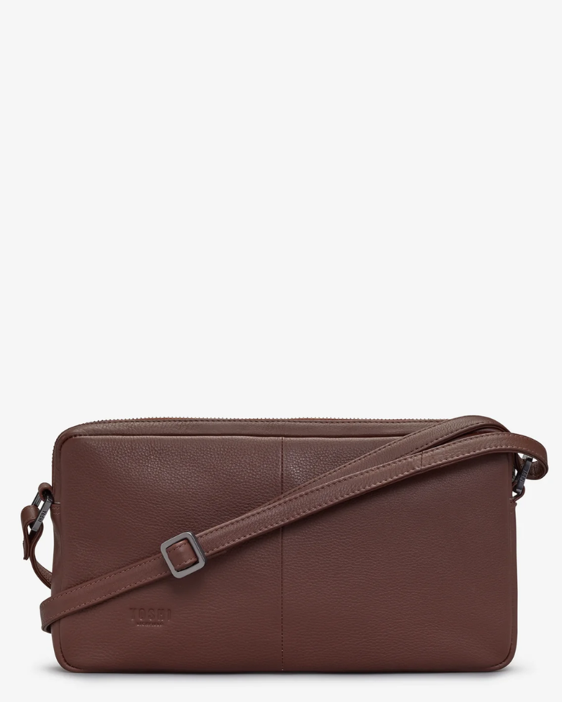 Bourbon Biscuit Real Leather Crossbody Bag