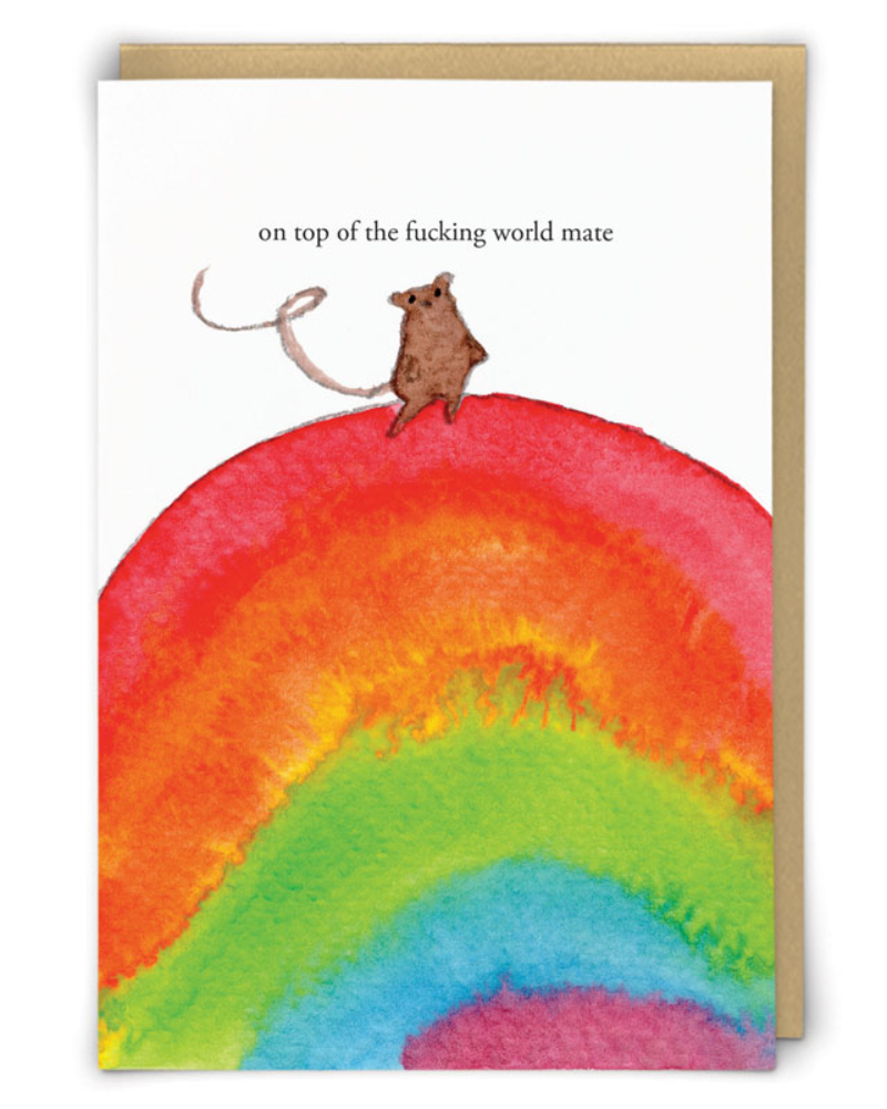 On Top of the World Mouse Card