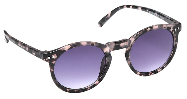 Bordeaux Round Resin Unisex Sunglasses