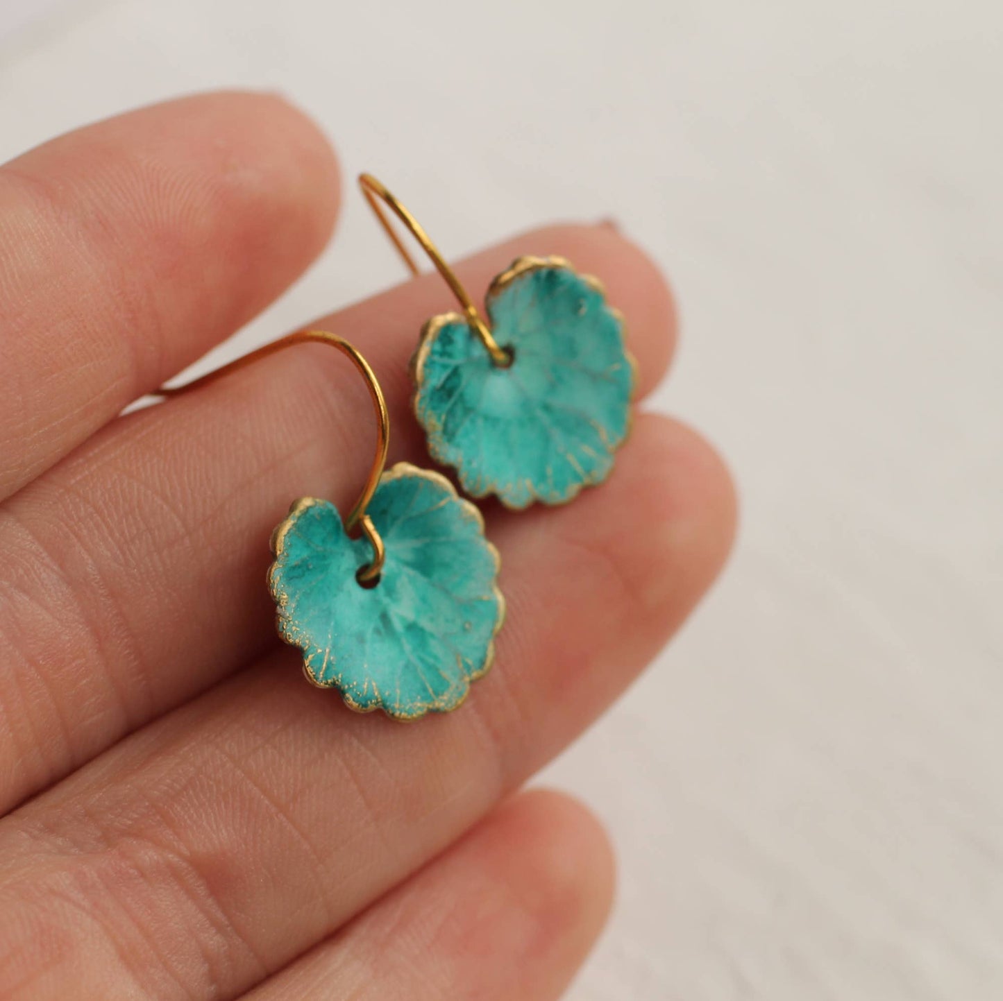Turquoise Leaf Earrings