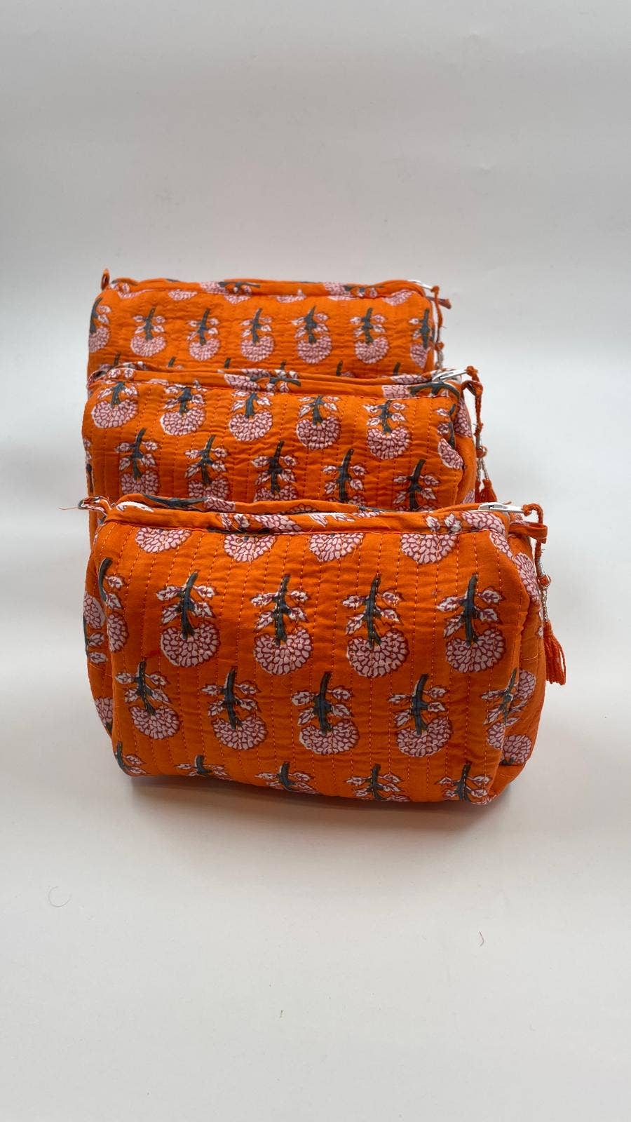 Quilted Kantha Wash Bag In Assorted Sizes