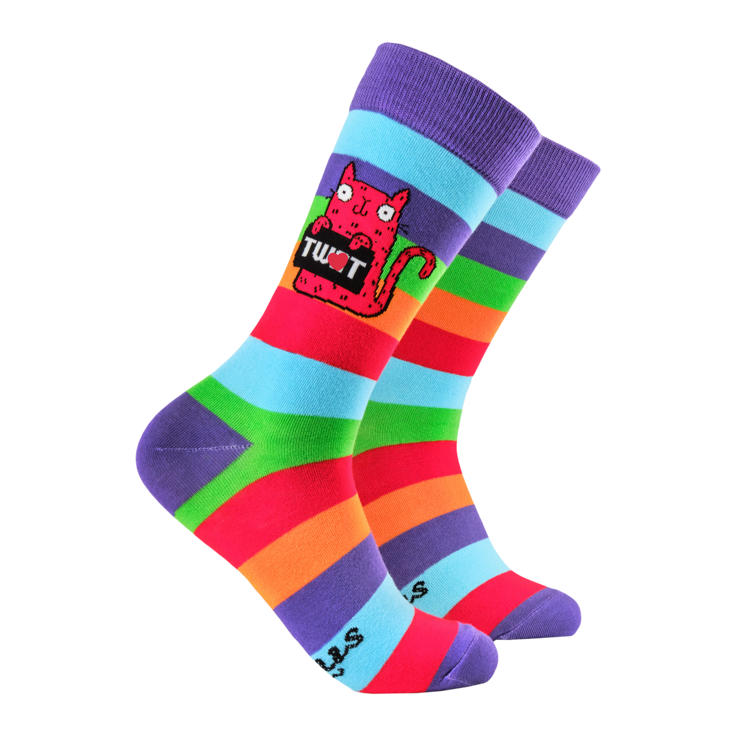 Sweary Cat Twat Socks Large