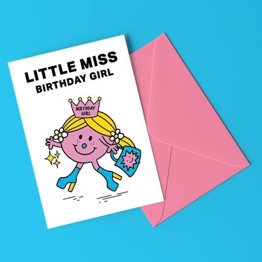 Little Miss Birthday Girl Greetings Card