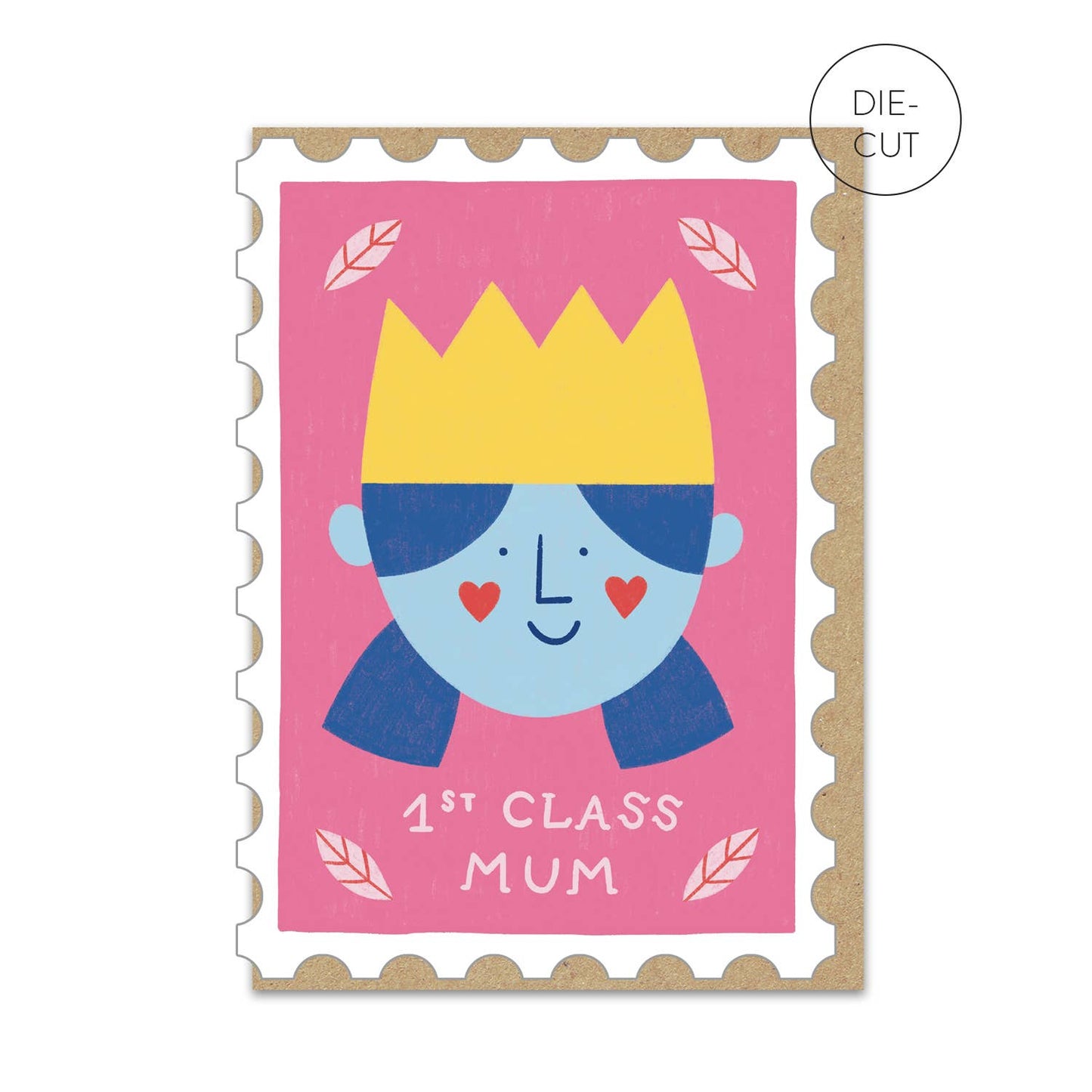 1st Class Mum Die Cut Card