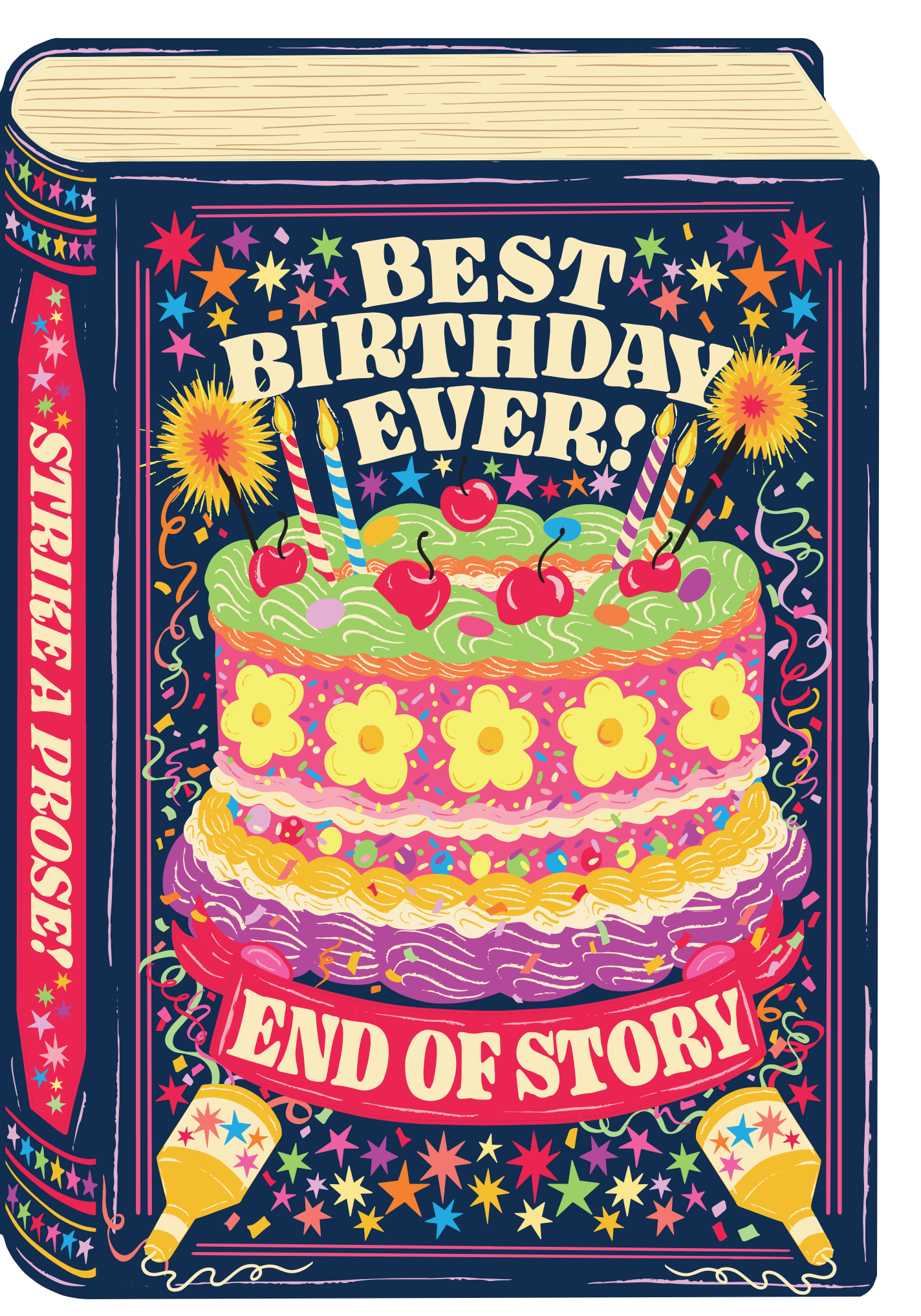 Birthday Book Best Story Ever Die Cut Greeting Card