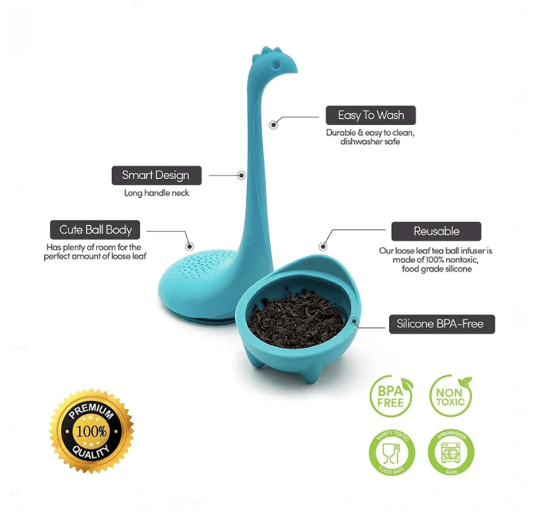 Baby Nessie Dinosaur Tea Infuser Green