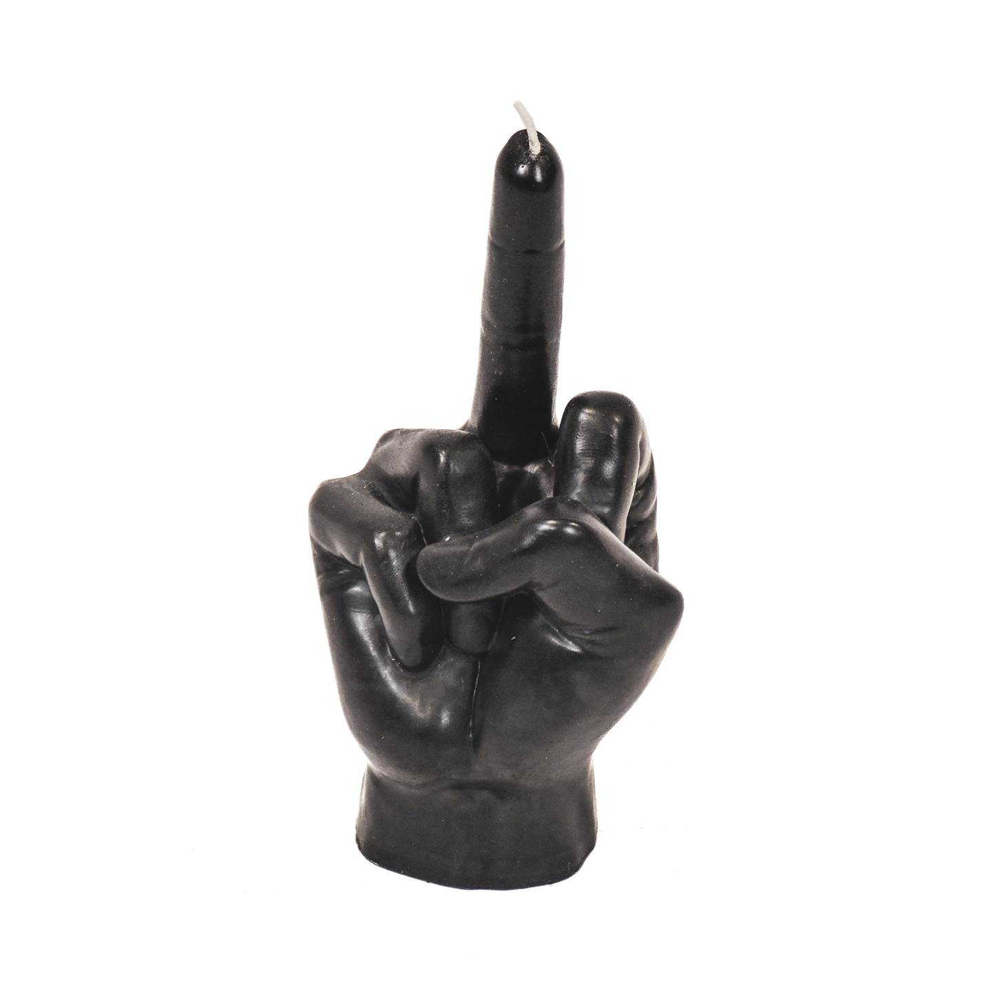 Candle - Middle Finger - Wax - Black - 570gram - 10x9x17cm: Black