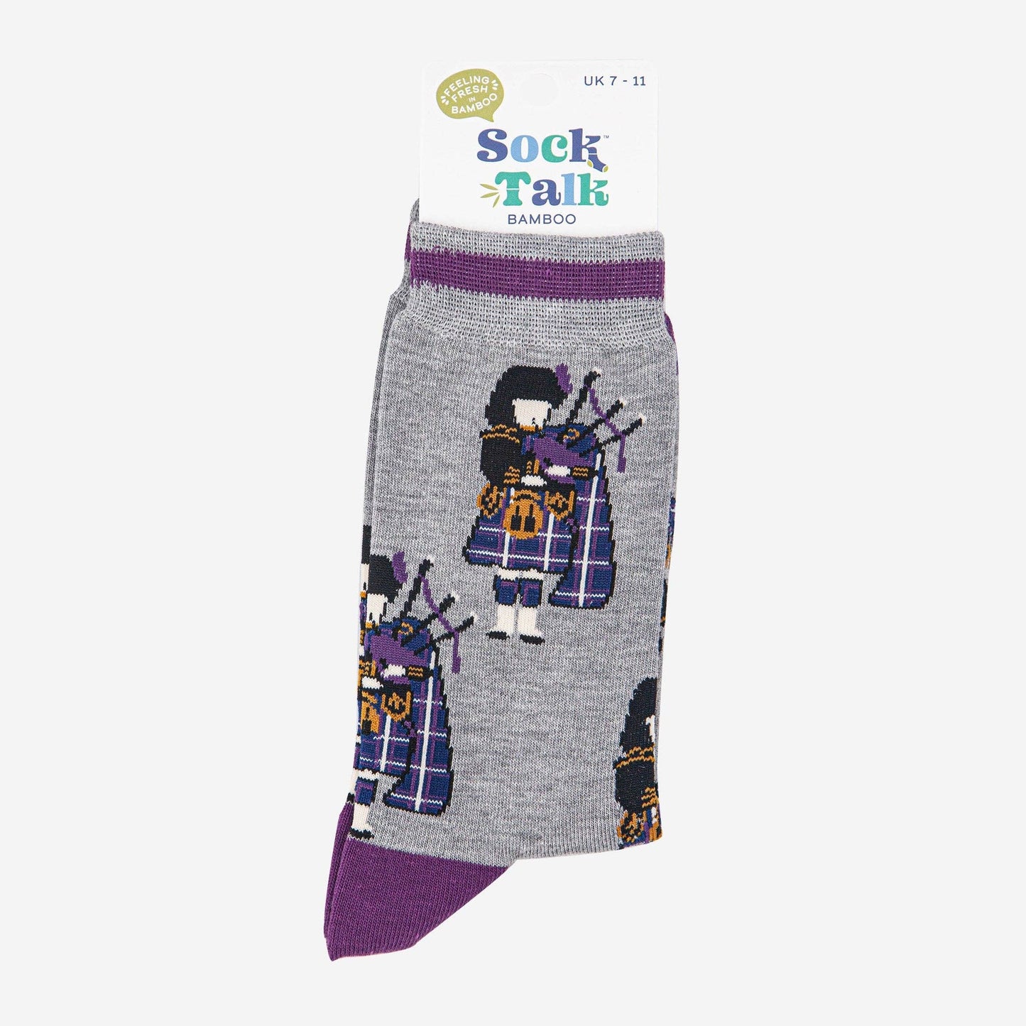 Scottish Piper Grey Unisex Socks