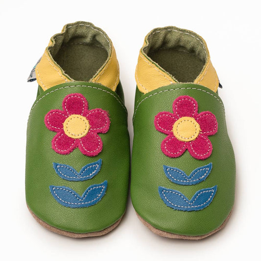 Briony Floral Leather Baby Shoes