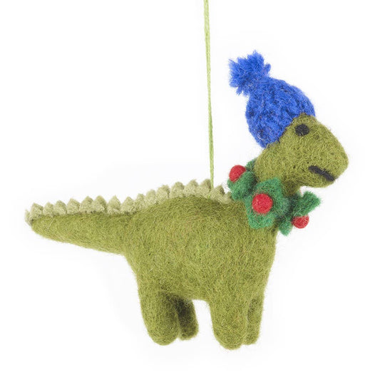 Cosy Dinosaur Christmas Decoration