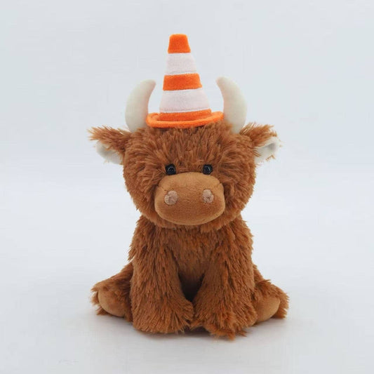 Traffic Cone Coo Highland Cow Toy