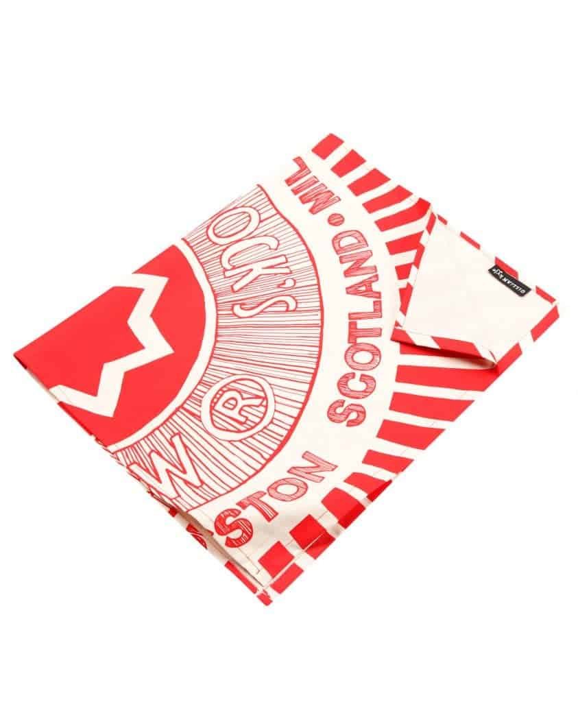 Tunnock's Teacake Wrapper Tea Towel by Gillian Kyle