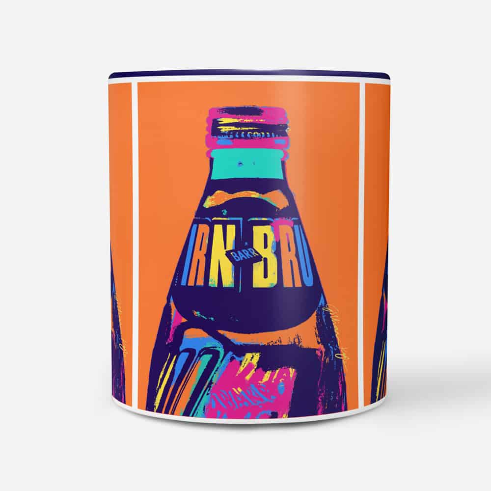 Irn-Bru Pop! Art Chunky Mug in Orange by Gillian Kyle