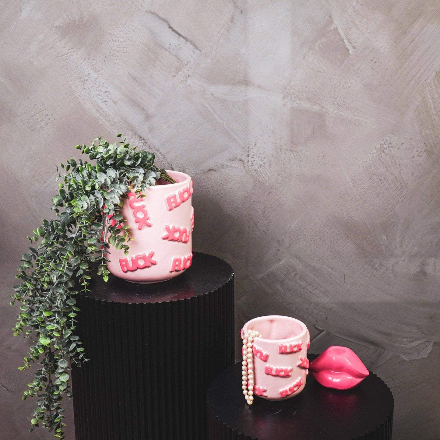 Fuck Plant Pot Pink Large