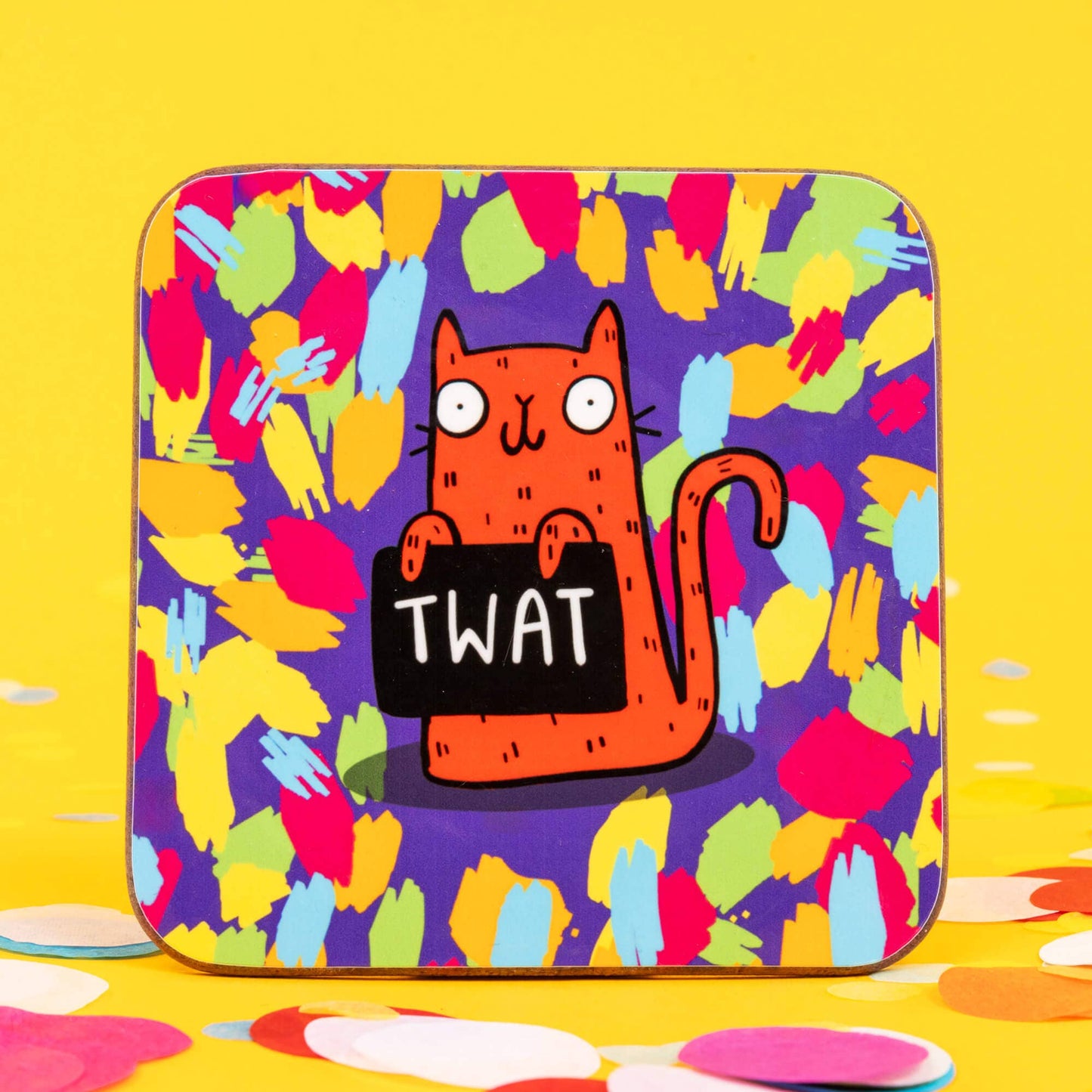 Sweary Cat Twat Coaster