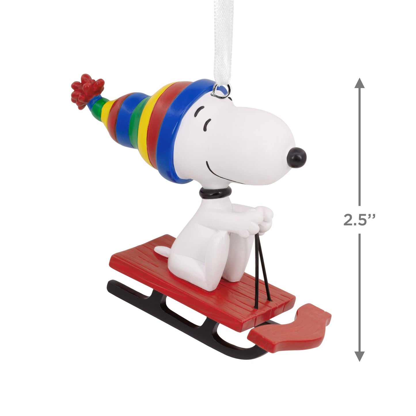 Peanuts Snoopy On Sled Ornament