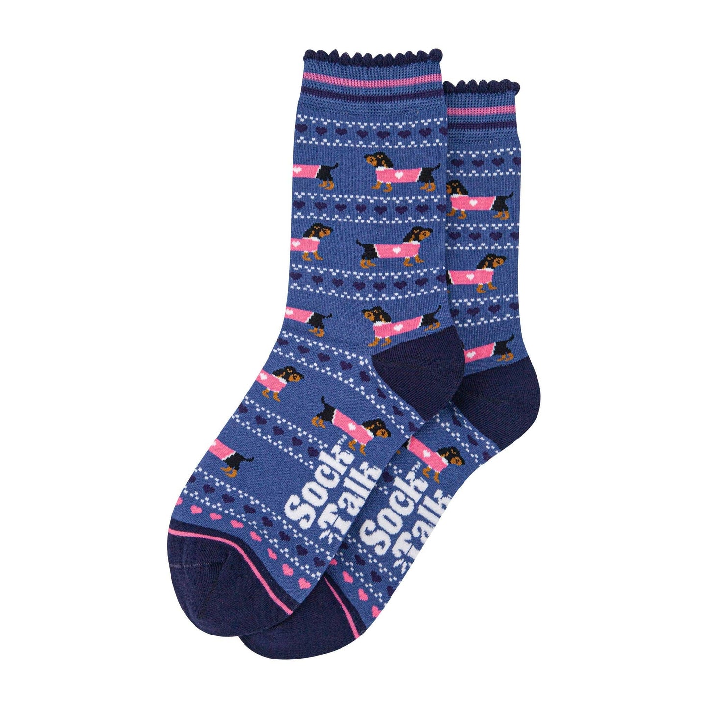 Sausage Dog Fair Isle Unisex Socks