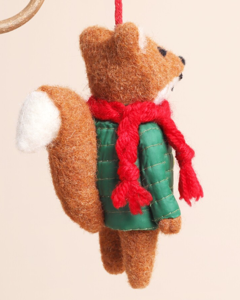 Fantastic Felt Fox Christmas Decoration