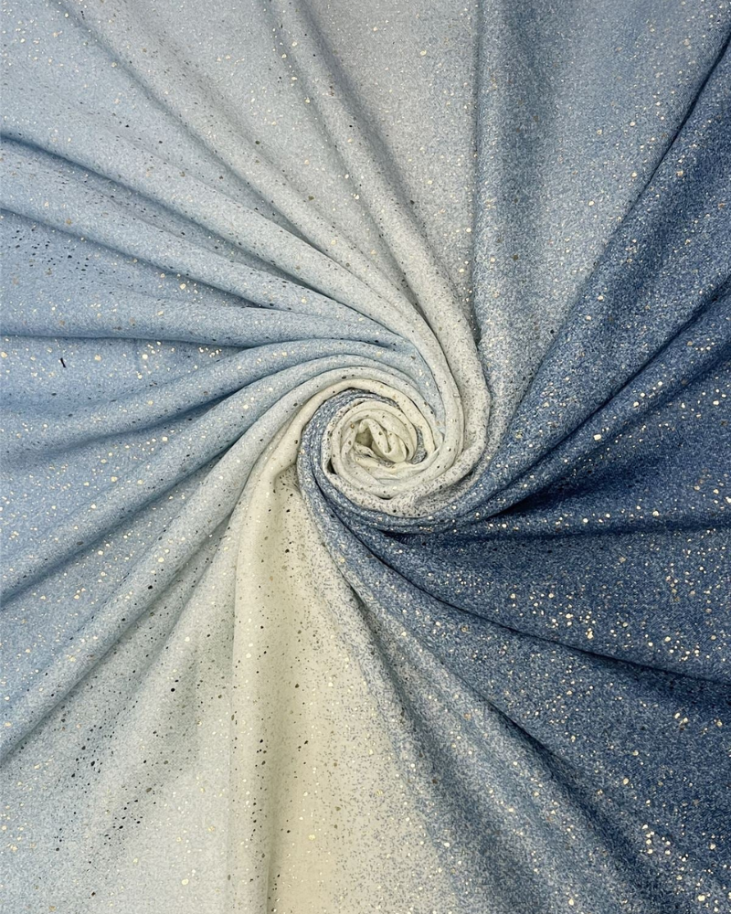 Navy Ombre Foil Print Scarf