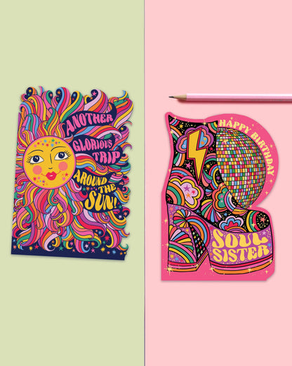 Glorious Sun Die Cut Birthday Card