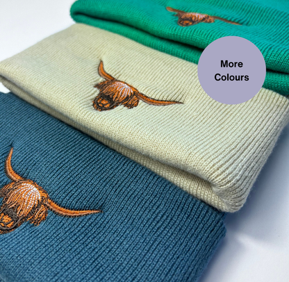 Scottish Highland Cow Moss Green