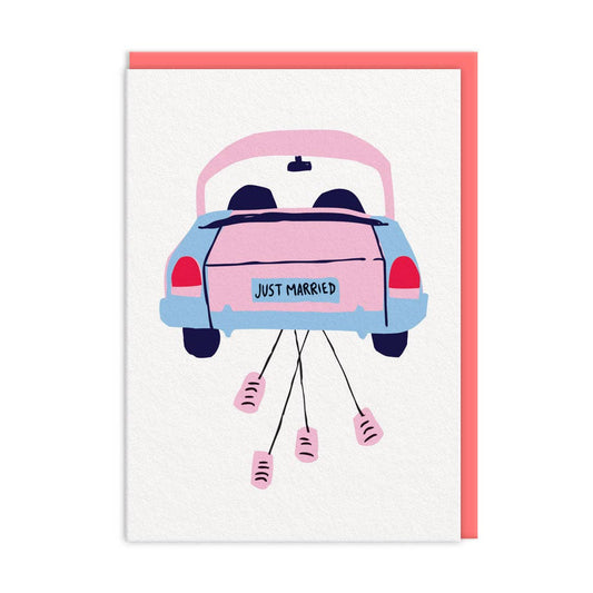 Cars And Cans Just Married Card
