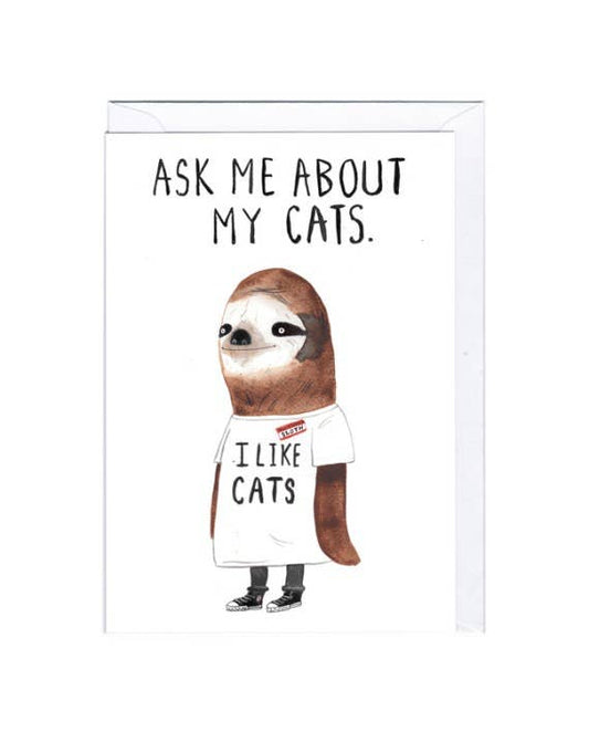 I Like Cats Cat Lover Greeting Card