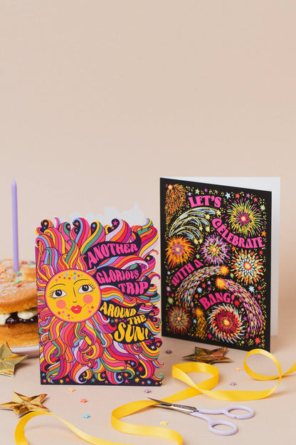 Glorious Sun Die Cut Birthday Card