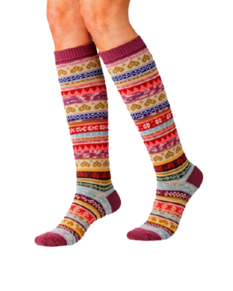 Long Nordic Design Short Wool Blend Boot Socks Assorted