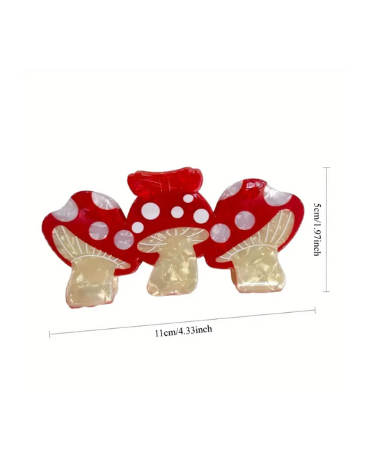 Fungi Mushroom Trio Hair Claw