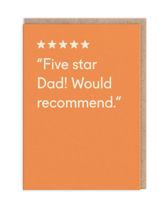 Five Star Dad Greeting Card