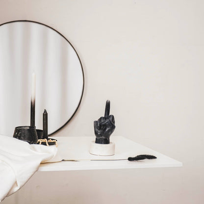 Middle finger Candle Black