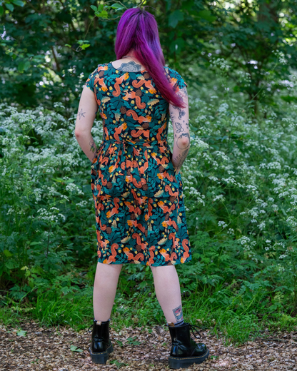 Squirrel Acorn Adventure Fit And Flare Tea Dress