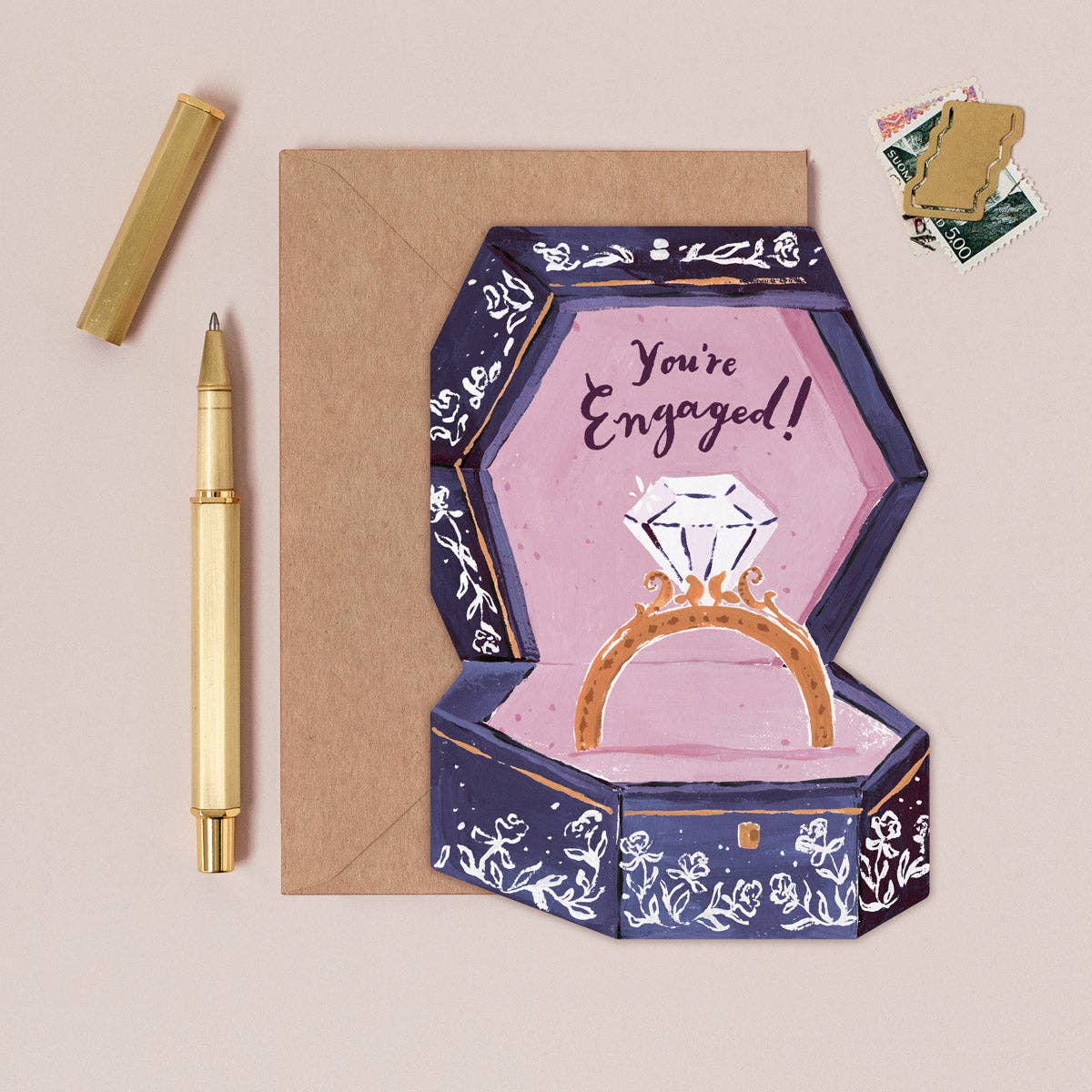 Engagement Ring Box Greeting Card