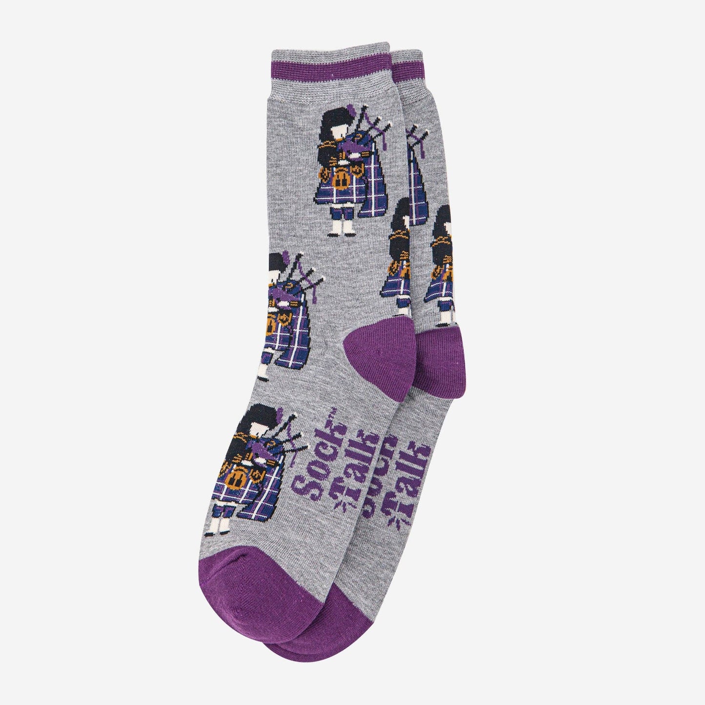 Scottish Piper Grey Unisex Socks