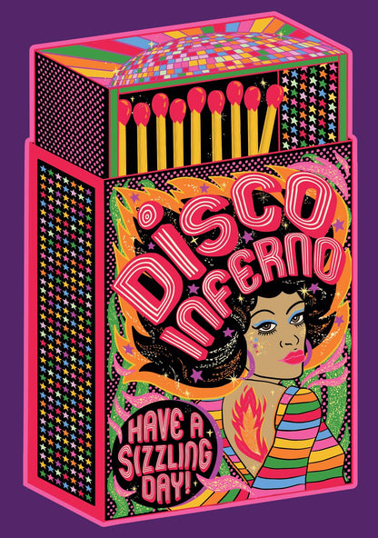 Disco Inferno Greeting Card