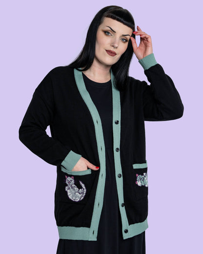 Purrfect Cats Long Cardigan Rebel Romance x Abi Perry
