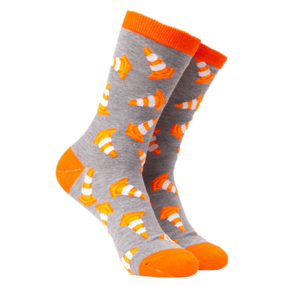 Traffic Cone Road Works Socks Large