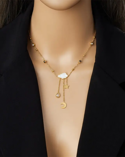 Celestial Cloud Charm Necklace